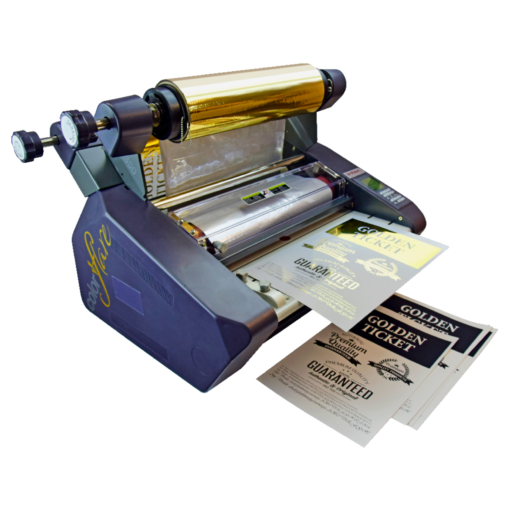 Intec-ColourFlare-CF350-Foiling-and-Lamination-System.png Intec ColourFlare CF350 Foiling and Lamination System - Image 1