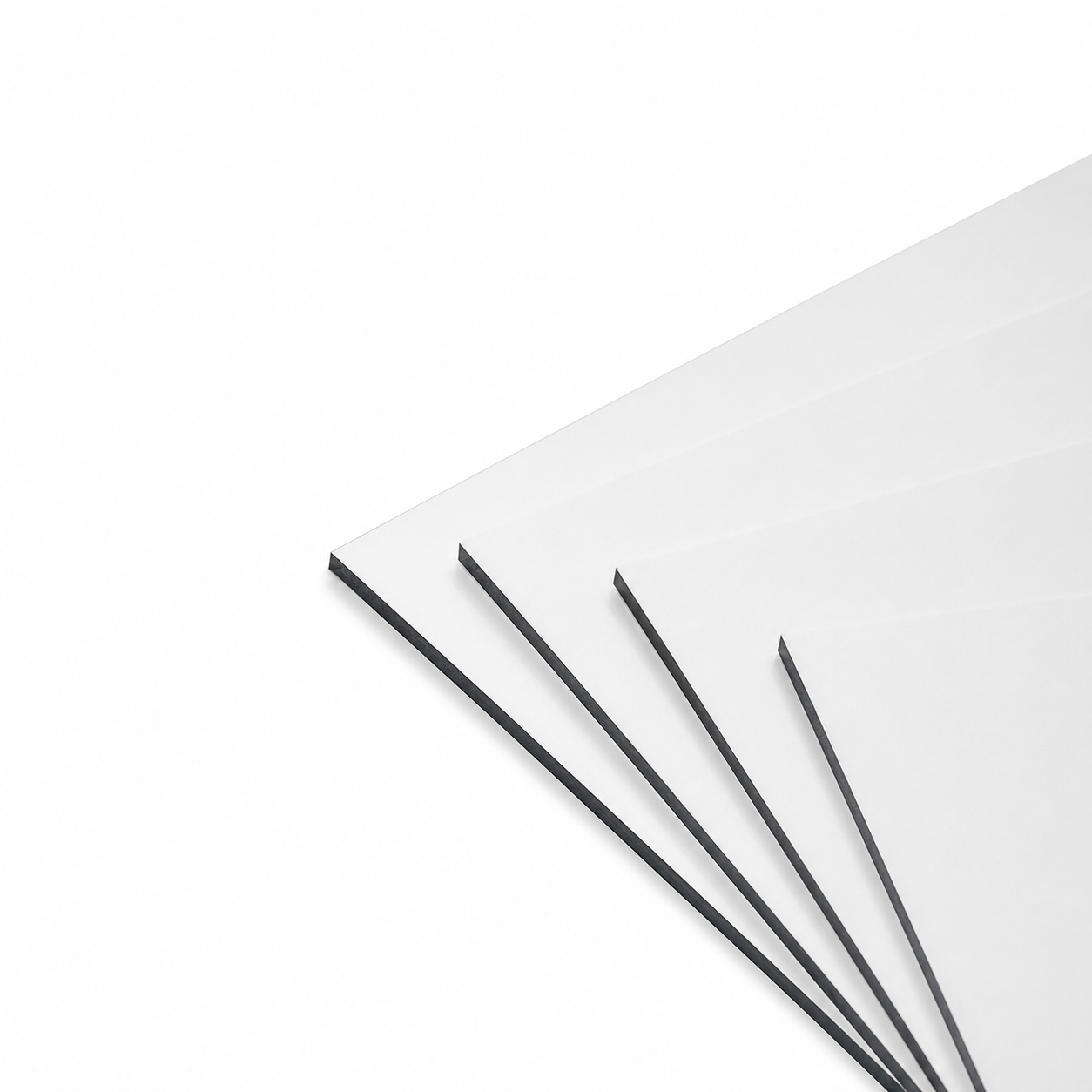 intamarket-graphics-rigid-substrates-White composite panels in a fan Chromalite Aluminium Composite Material – PE-Coated ACM - Image 1